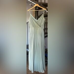 Soiéblu - Holly Pleated Wrap Maxi Dress - Dusty Sage - Size Large